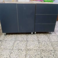 كاونتر وملحق خشب 3 متر والسنك متر ونص بدون مرمرة  ب 150 الف   المكان ب...