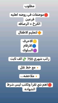 تريدين شغل حضوري ؟متوفر مع خط نقل وراتب شهري 750 ثابت للاستفسار اكثر خ...