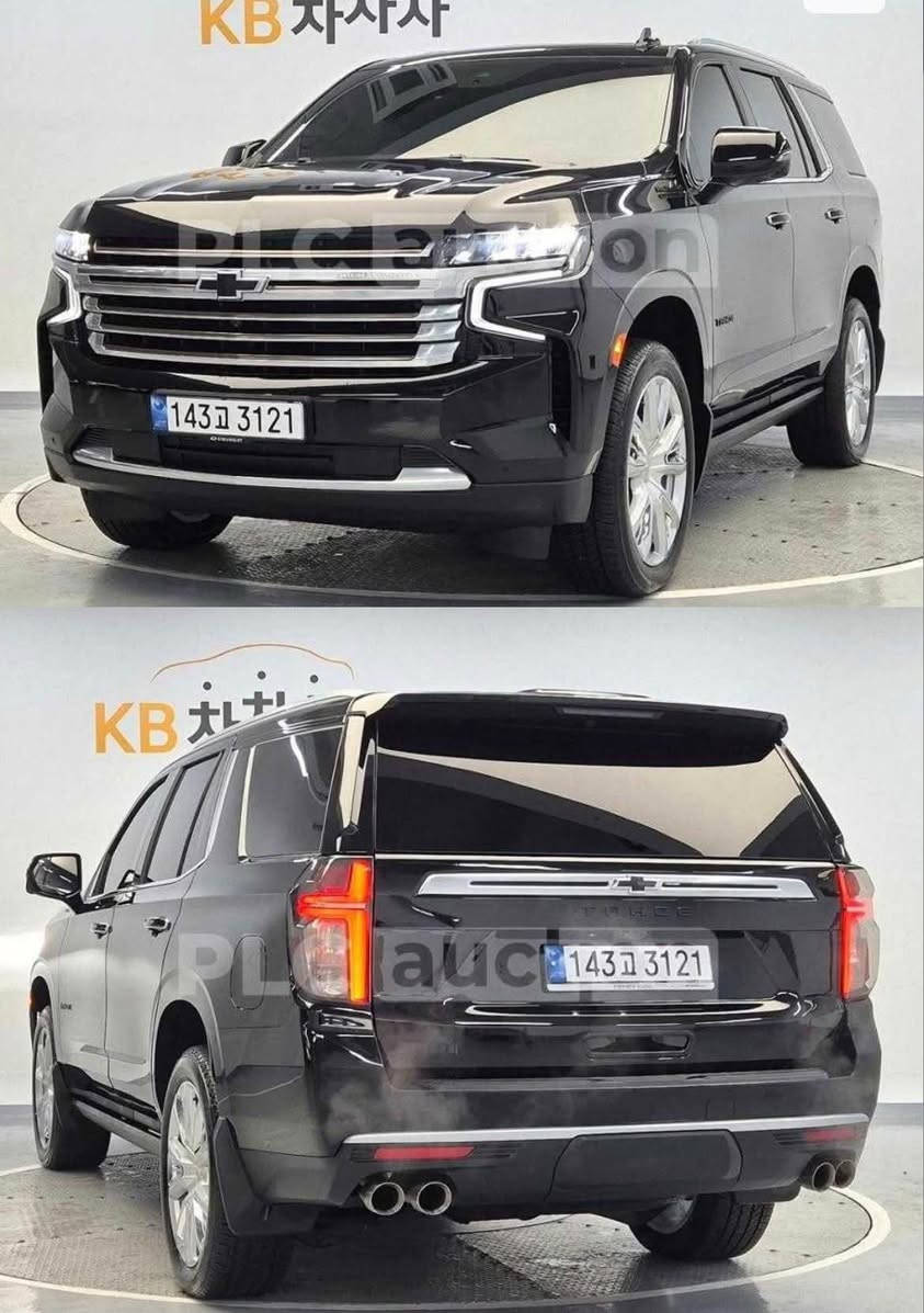 🚘 Chevrolet Tahoe High Country 2023 🖤
🔥 استيراد خاص | Black Top | Clean Title
📍 ديالى – الخالص
📏 ماشية 11,000 ميل فقط

⚙️ المواصفات:
• محرك 6.2L V8 بقوة 420 حصان
• گير 10 سرعات أوتوماتيك
• دفع رباعي 4WD
• نظام Magnetic Ride Control
• جنوط هاي كانتري 22 إنچ
• إضاءة LED
• كاميرات HD Surround Vision
• مرآة خلفية بكاميرا
• شاشة وسطية 10.2 إنچ
• شاشة عدادات رقمية 12.3 إنچ
• Head-Up Display
• نظام صوت Bose فاخر
• داخلية جلد High Country
• مقاعد أمامية تبريد وتسخين
• مقاعد الصف الثاني تسخين
• دوسات كهربائية
• صندوق كهربائي يفتح بالحساس عن طريق الرجل
• 3 صفوف
• حساسات وكاميرات ركن
• Apple CarPlay و Android Auto
• مواصفات High Country كاملة

✨ سيارة نظيفة ومميزة، ومواصفاتها كاملة.

📍 ديالى
📞 ***********

نص مكتوب في الصور:
- PLC GROUP
- KB차차차
- KB차차차 PLAUCTION KB차차차 PLAUCTION
- KB 차차차
- KB차차차 PL auction auction