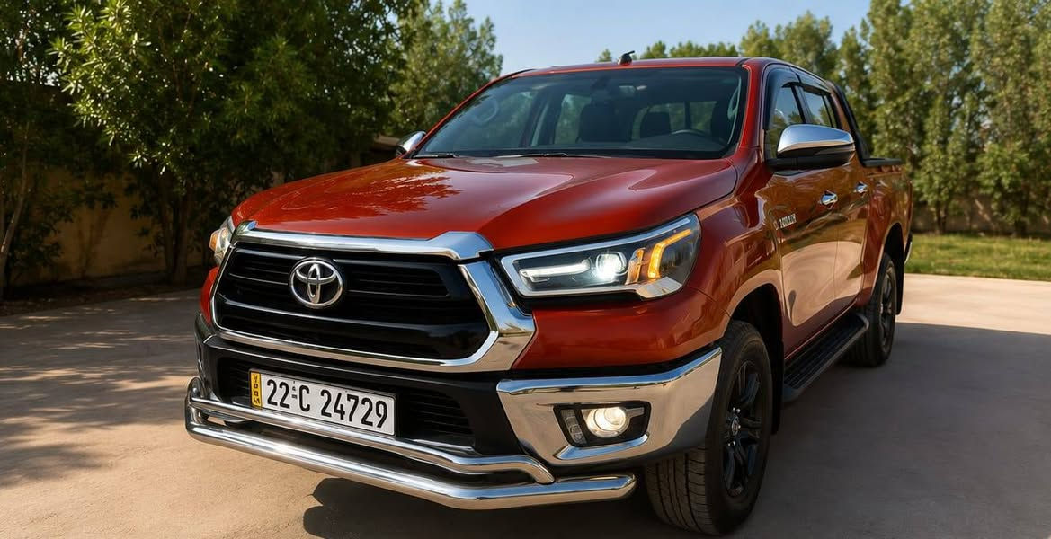 🚨🔥 للبيع تويوتا هايلوكس Hilux SRS 🔥🚨
🛻 تويوتا هايلوكس غمارتين – SRS
🔸 الموديل: 2021
🔸 المحرك: 4 سلندر
🔸 الممشى: 130 ألف تقريباً
🔸 اللون: مشمشي مميز 🍑
🔸 السيارة مكفولة ✅
🔸 جنوط سوداء
🔸 إنارة أمامية LED
🔸 مرايات جانبية كروم
🔸 حوض خلفي مرتب ونظيف
🔸 السيارة نظيفة ومرتبة جداً ✨
🔸 شكل ومظهر رياضي وحلو

📸 السيارة مثل ما مبين بالصور

💰 السعر: ______
📍 الموقع: بابل الاسكندريه 

📞 للاستفسار والجادين فقط:
***********

🔴 الفحص على المشتري، والسيارة حاضرة للفحص.
🤝 للجادين فقط، والله يبارك للجميع
