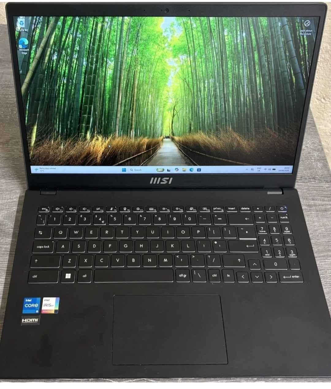 MSI laptop cor i5 gen 12
Hard 512
Ram 8 giga wak lok waya daway 450 dollar w muamala agar mwshtaret tel bo zhmara *********** السليمانية, العراق

نص مكتوب في الصور:
- About this item Processor Intel Core i5 12th Gen. Screen Size 15.6 in Graphics Processing Type Integrated/On-Board Graphics RAM Size 8 GB Most Suitable For Casual Computing SSD Capacity 512 GB GPU Intel Iris Xe Graphics Processor Speed 1.30 GHz Colour Black Brand MSI Type Notebook/Laptop Maximum Resolution 1920 x 1080 Model MSI Modern 15 Connectivity microSD Card Slot, HDMI, USB 2.0, USB-C, USB 3.2 Hard Drive Capacity 512 GB Features Bluetooth, Built-in Webcam, Wi-Fi, Backlit Keyboard, Built-in Microphone Operating System Windows 11 Home