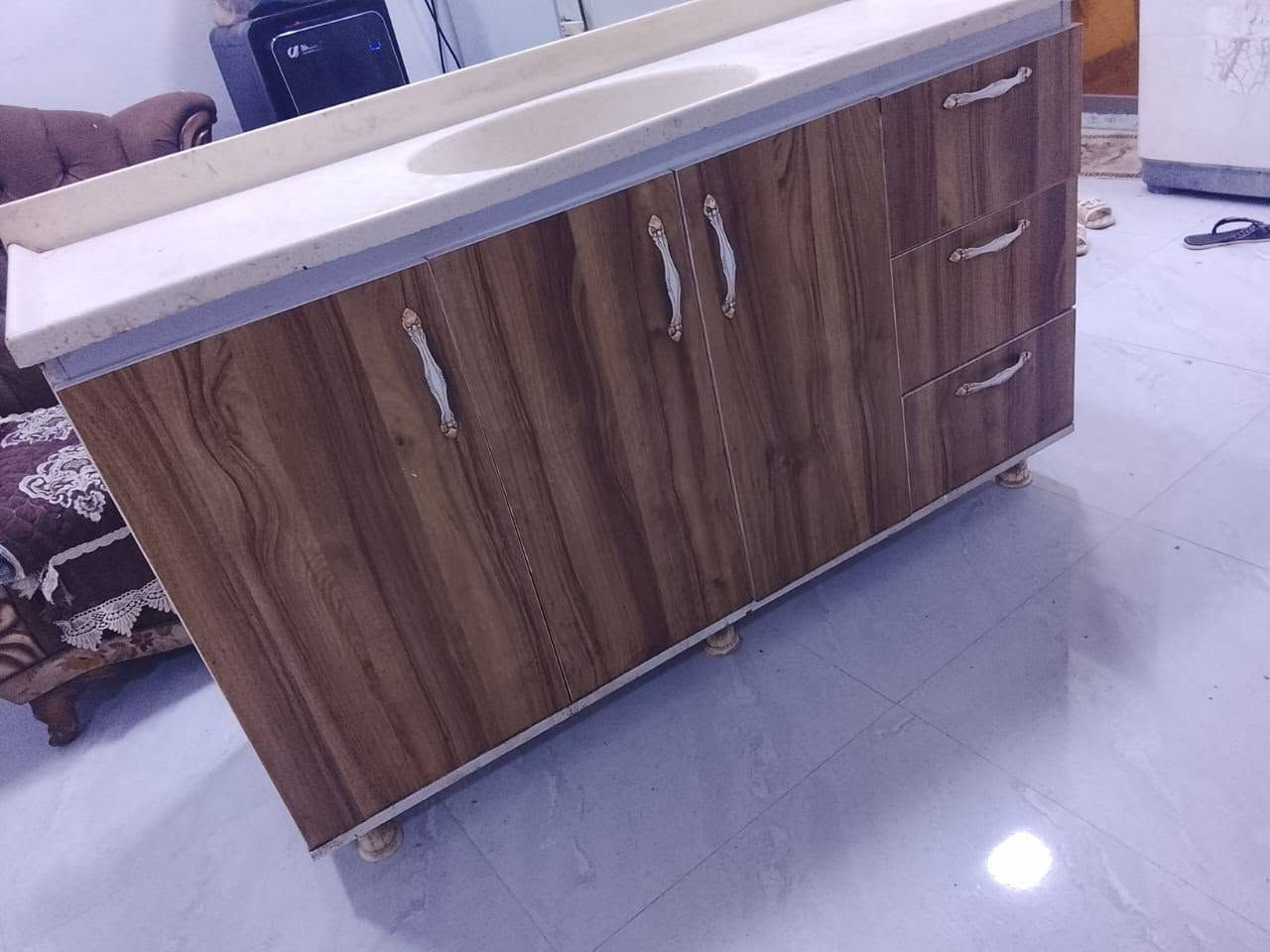 سنك مرمر • متر ونص • طباخ ٥ عيون