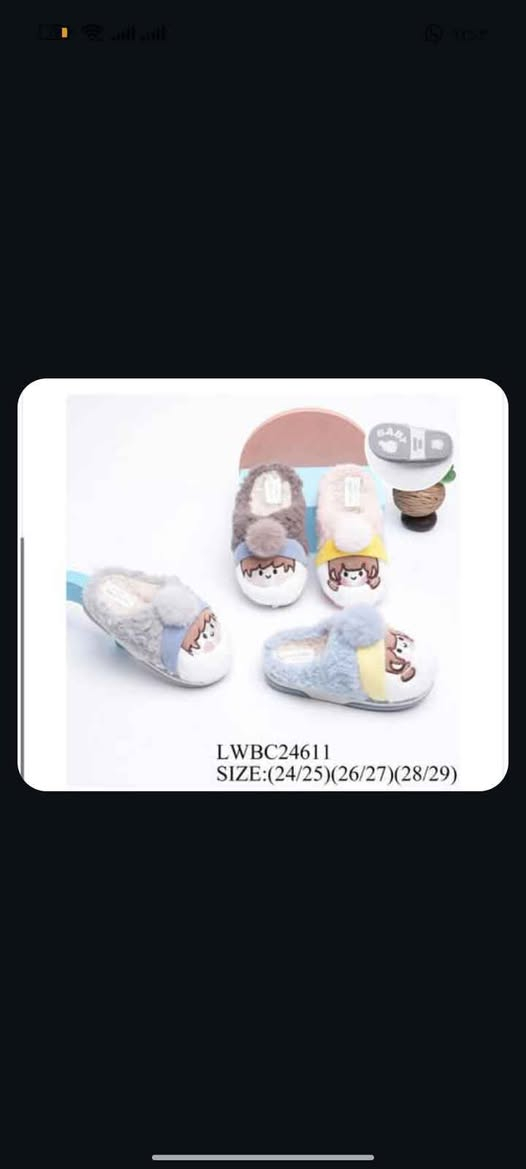 شباشب متوفر كل قياسات البصرة, العراق

نص مكتوب في الصور:
- brand_95a
- منذ دقيقة واحدة
- DNZ 11
- size (37-41)
- MADE & CRAFTED
- DNZ 16 size (37-41)
- LWBC24611 SIZE:(24/25)(26/27)(28/29)
- DNZ 24
- Y
- 12:01 Toobaco AJOC24597 altooba.org
- QEMG36422 WWW (30/31) (32/33) (34/35) EL (28) S 24 QEMG36422 SIZE:(30/31) (32/33) (34/35)
- BTLG21344
- SIZE:(30/31)(32/33)(34/35)
- كعب ايفا
- HQTG43212 كعب ايفا SIZE:(30/31)(32/33)(34/35)
- BTLG42688
