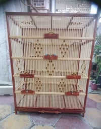 الحمد لله كمل قفص تكاثر الاخ علي ارتفاع ١٢٠ الوجه متر النزال ٤٥ شايف ك...