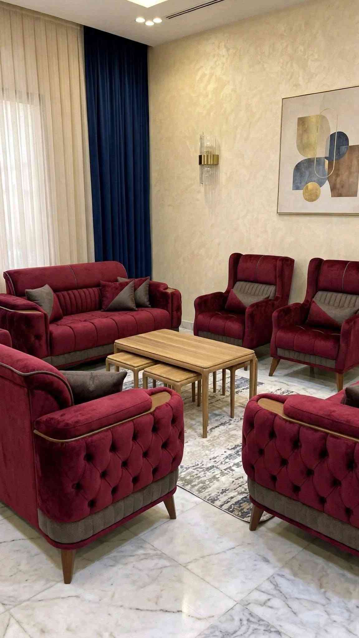 عرض لمدة  اسبوع 😍😍
تخم عراقي مودرن تركي عشر مقاعد خمس قطع السعر750

10مقاعد 750
9مقاعد 650
8مقاعد 600
7مقاعد 550
6مقاعد475
5مقاعد 450

خمس قطع اثنين كبيرة ثلاثيه وحده وسط ثنائية و كرسيين مع كوشات عدد 6
جميع الالوان متوفره
توصيل داخل بغداد مجاني 
اطراف 15

خشب 18مل
 انواع الاقمشه متوفر 
الاسفنج مميز اول مضغوط علو الاسفج 8سم 

❇️قياسات القنفات ❇️
190سم  القنفه الكبيرة ام ثلاث مقاعد 
150 سم القنفه الوسط ام مقعدين 
75 سم  الكرسي

العمق الكلي للتخم  75 سم عرض المقعد الصافي
ضمان حقيقي للامانه 5سنوات 

❌❌❌لا تدفع المبلغ اذا  اجاك يختلف عن الصورة❌❌❌

للحجز ارسل
 الصورة 
والاسم 
ورقمين موبايل
والعنوان
على الخاص
الي يريد طبله سعرها 50

قماش صوره

التوصيل خلال 4ايام فقط

***********

