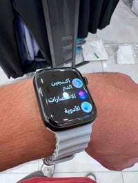 متوفر ساعه Apple Watch Series 8  نظيفه كلش استخدام سنه سيرها سبير اسود...