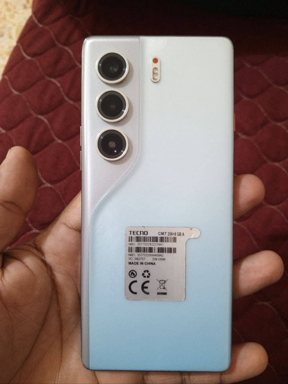 تكنو كامون 40 برو 5g
ذاكرة 256+8
الجهاز نظيف ويا فقط راس الشاحنة+ دكمة البور طايحة بس يشتغل طبيعي بس تلمس الشاشة صوت وضوح كامرة امامي وخلفي مابي اي خلل ولا مفتوح ولا مصلح 
عنواني النجف الاشرف يم الملعب 
رقمي: ***********
