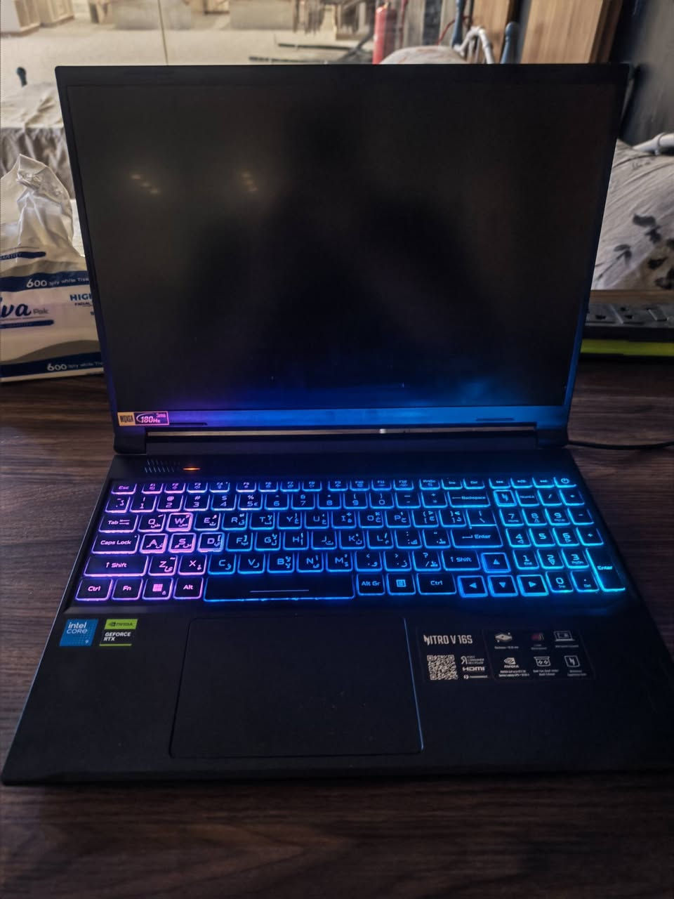 لابتوب كيمنك معالج i 9 جيل 15 كارت شاشة 5070 كل المواصفات مبينة بلصور .
ماكو لعبة تشغلة على 2k تشتغل اقل من 100 فريم .
للبيع فقط سعر 2.250 .
مكاني بغداد / المشتل . *********** .

نص مكتوب في الصور:
- Performance Run new task ... CPU 6% 4.08 GHz Memory 10.0/15.6 GB (64%) CPU activity Disk 0 (C: D: E:) SSD (NVMe) 3% Wi-Fi Wi-Fi S: 0 R: 0 Kbps GPU 0 NVIDIA GeForce RTX ... 0% (47 °C) GPU 1 Intel(R) Graphics 0% N/A GPU NVIDIA GeForce RTX 5070 Laptop GPU 3D 0% Copy 0% Video Encode 0% Video Decode 0% Dedicated GPU memory 8.0 GB Shared GPU memory 7.8 GB Utilization 0% Dedicated GPU memory 0.0/8.0 GB Driver version: 32.0.16.1664 Driver date: 24/08/2026 DirectX version: 12 (FL 12.2) Physical location: PCI bus 1, device 0, function 0 Hardware reserved memory: 301 MB GPU Memory 0.0/15.8 GB Shared GPU memory 0.0/7.8 GB Temperature 47 °C
- Performance Run new task ... CPU 7% 4.38 GHz Memory 10.0/15.6 GB (64%) Disk 0 (C: D: E:) SSD (NVMe) 1% Wi-Fi Wi-Fi S: 0 R: 8.0 Kbps GPU 0 NVIDIA GeForce RTX ... 0% (47 °C) GPU 1 Intel(R) Graphics 1% N/A Disk 0 (C: D: E:) NVMe Micron_2500_MTFDKBA1T0QGN Active time 100% 60 seconds 0 Disk transfer rate 100 MB/s 60 MB/s 60 seconds 0 Active time 1% Average response time 13.3 ms Capacity: 954 GB Formatted: 954 GB System disk: Yes Read speed 0 KB/s Write speed 20.1 KB/s Page file: Yes Type: SSD (NVMe)
- Performance Run new task CPU 4% 4.20 GHz Memory 10.0/15.6 GB (64%) Disk 0 (C: D: E:) SSD (NVMe) 0% Wi-Fi Wi-Fi S: 0 R: 0 Kbps GPU 0 NVIDIA GeForce RTX ... 0% (47 °C) GPU 1 Intel(R) Graphics 0% N/A Memory Memory usage 16.0 GB DDR5 15.6 GB 60 seconds 0 Memory composition In use (Compressed) 10.0 GB (209 MB) Available 5.6 GB Speed: 5600 MT/s Slots used: 1 of 4 Form factor: SODIMM Committed 11.3/28.6 GB Cached 5.0 GB Hardware reserved: 376 MB Paged pool 655 MB Non-paged pool 903 MB Snipp Screensh
- Performance Run new task ... CPU 5% 3.31 GHz Memory 10.0/15.6 GB (64%) Disk 0 (C: D: E:) SSD (NVMe) 2% Wi-Fi Wi-Fi S: 0 R: 0 Kbps GPU 0 NVIDIA GeForce RTX ... 0% (47 °C) GPU 1 Intel(R) Graphics 0% N/A CPU % Utilization Intel(R) Core(TM) 9 270H 100% 60 seconds 0 Utilization 5% Speed 3.31 GHz Processes 252 Threads 3826 Handles 598307 Up time 8:15:48:03 Base speed: 2.70 GHz Sockets: 1 Cores: 14 Logical processors: 20 Virtualization: Enabled L1 cache: 1.2 MB L2 cache: 11.5 MB L3 cache: 24.0 MB Snipp