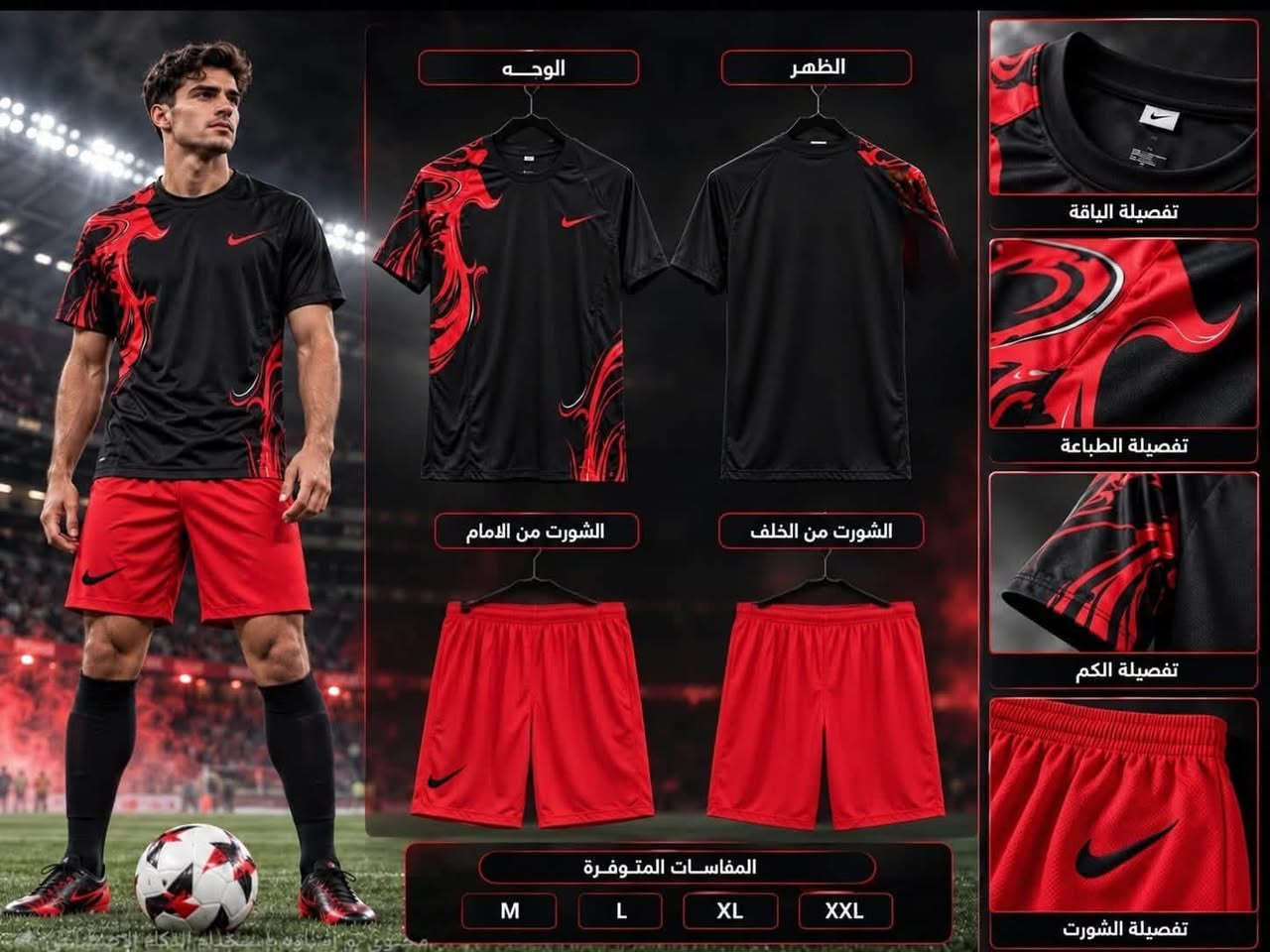 دريس وشورت • مقاسات M-L-XL-XXL • هدية حارس