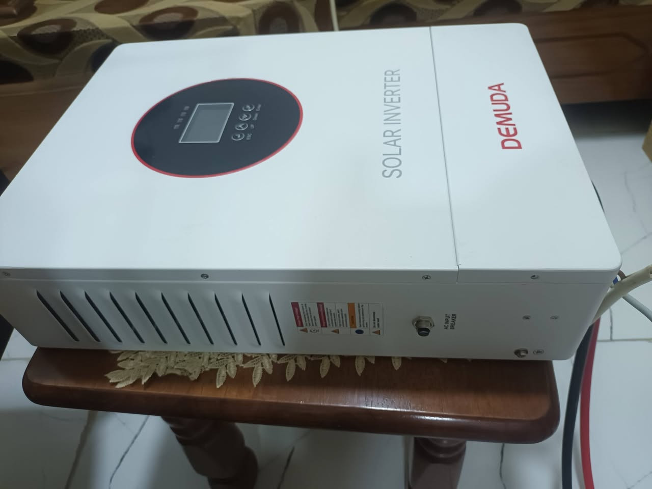 إنڤيرتر ( DEMUDA )
حجم  ( 6,2 ) KW
ضمان ( سنة ) إستبدال 
IP ( 54)

السعر ( 500 ) 

ملاحظة / معلومات الانڤيرتر. موجودة داخل الصور  .
رقم الموبايل 
***********
