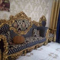 خشب ذهبي • قماش مشجر • مناسب الاستقبال