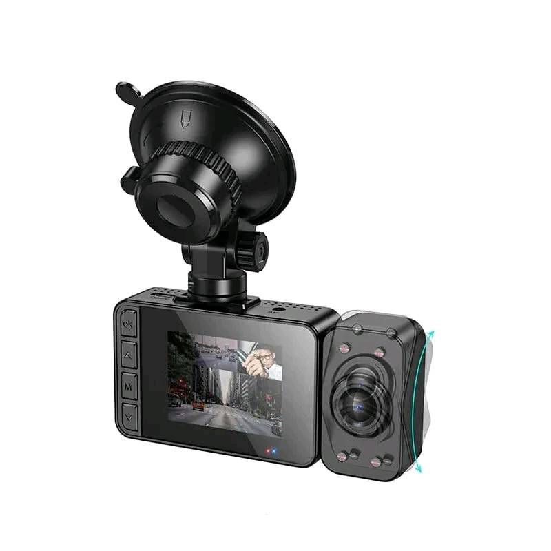 Hoco DI62 Warrior – داش كام ثلاثية الكاميرات مع Wi-Fi
// السعر 45 مع التوصيل 5
مسجل سيارات Hoco DI62 مزود بثلاث كاميرات لتوفير رؤية شاملة أثناء القيادة، مع شاشة مدمجة بحجم 2 بوصة ودعم الاتصال عبر Wi-Fi، ليكون مناسبًا لتسجيل الطريق ومتابعة ما يحدث داخل السيارة وخلفها.

المواصفات: 

🎥 عدد الكاميرات: 3 كاميرات
📷 الكاميرا الأمامية: دقة 1280×720
📷 الكاميرا الخلفية: دقة 480p 
📷 الكاميرا الداخلية: دقة 480p
👁️ زاوية الرؤية: 145°
🖥️ الشاشة: 2 بوصة
📶 الاتصال: Wi-Fi
💾 بطاقة الذاكرة: يدعم حتى 128GB
🔄 التسجيل: تسجيل حلقي Loop Recording
🅿️ وضع المراقبة: Parking Monitor
⏪ كاميرا خلفية: عرض الصورة عند الرجوع للخلف
🎞️ التصوير: Slow Motion
🔋 البطارية: 150mAh
⚙️ المعالج: Jianrong 3291
📸 المستشعرات: GC1084 + GC309 + GCV063g

المميزات:

تسجيل أمامي وخلفي وداخلي في الوقت نفسه.
زاوية تصوير واسعة لتغطية أكبر للطريق.
إمكانية الاتصال بالهاتف عبر Wi-Fi.
دعم التسجيل الحلقي لتسجيل المقاطع بشكل مستمر.
وضع مراقبة السيارة أثناء الوقوف.
شاشة مدمجة لمتابعة التسجيلات والإعدادات.
دعم عرض الكاميرا الخلفية عند الرجوع للخلف.