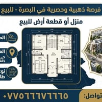 البصرة حي الجامعة • ٢٥٠م • طابو صرف