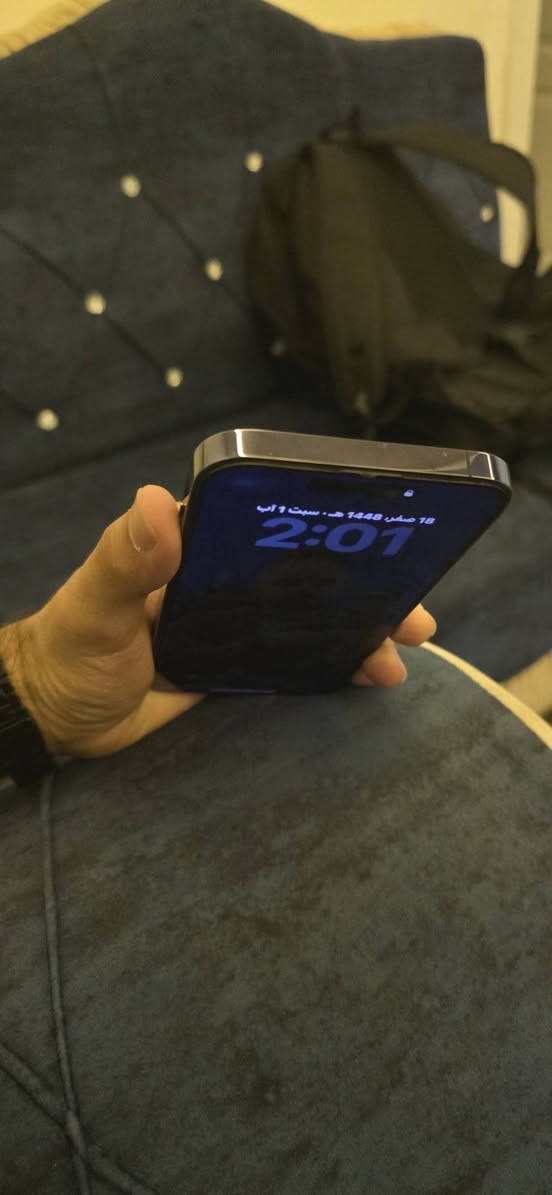 📲 للبيع: iPhone 14 Pro Max (نسخة الشريحتين - Physical Dual SIM)
​عرض للبيع جهاز آيفون 14 برو ماكس بحالة ممتازة وجاهز للاستخدام مباشرة:
​الموديل: iPhone 14 Pro Max
​اللون: البنفسجي العميق (Deep Purple)
​المواصفات: شريحتين اتصال فيزيائية (Physical Dual SIM)
​نسبة البطارية: 84% (أصلية وممتازة)
​الحالة: الجهاز نظيف جداً، شاشة وبدن بحالة ممتازة، عملي وسريع وبدون أي مشاكل أو عيوب.
​💰 السعر المطلوب: 1,100,000 دينار عراقي (أو ما يعادل 740$ - قابل للتفاوض البسيط للجادين)
​📍 التواجد / التسليم: بغداد - أربيل
📞 للتواصل والاتصال: ***********
