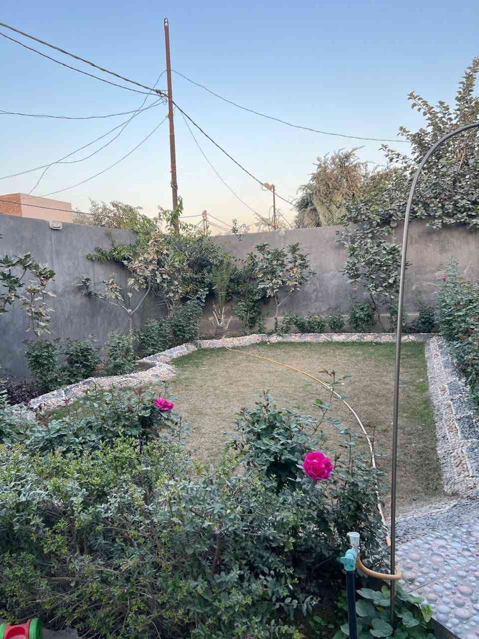 السلام عليكم ورحمة الله وبركاته..
دار للبيع  طابوا زراعي سند 25
العنوان شارع حولي المطار فوك من قرية الغدير عمود 321 وتنزل خدمات كاملة ماء وكهرباء وطني محوله جديدة خاصة للشارع  ( ميزانية كهرباء) وخط  مولده اهلية. الشارع 45 بيت فقط مساحات كبيرة
متوفر سوق كامل متكامل من اسواق وانشائية وصيدليات وخباز وحلويات وكببجي وسماك وبنجرجي وتبديل دهن سيارات وحداد ونجار وابو جام.. مساحة الدار 495 متر واجهة 15 النزال 33.. مساحة البناء 180 متر حديقة امامية وحديقة خلفية
البناء غرفتين 4*5 داخل كل غرفة حمام وتواليت.
 صالة 7*4
استقبال 7*4
مطبخ 5*4
حمام 4*2
حمام وتواليت خارجي للضيوف
الاساس صب درجة أولى
السقف صب درجة أولى
الارضية كاشي درجة أولى كهرباء دفن كله درجة أولى تأسيس  الكهرباء والماء والمجاري درجة أولى حدادية درجة أولى البيت جاهز مابي اي نقص البناء بلوك الطفيلي درجة أولى
الحديقة الامامية فيها تين وورد جوري وبعض الورود
الحديقة الخلفية فيها شجرة السدر ( النبك)
رمان
الحديقة الخلفية فيها غرفة كرفان سندويج 3*4 جديد
مخزن جينكو جديد مساحه 6*3
البيت يباع مع الاثاث او بدون اثاث حسب رغبة المشتري
البيت طابو زراعي معاملة التحويل كامله ومستلم رقم بلدية.. 
البيت مال جناي 

للاستفسار اكثر ع الخاص او الواتساب 👇 او الاتصال ع الرقم ***********
