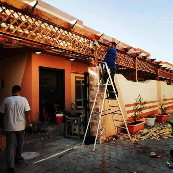 مظلات خشب • تصنيع • تركيب