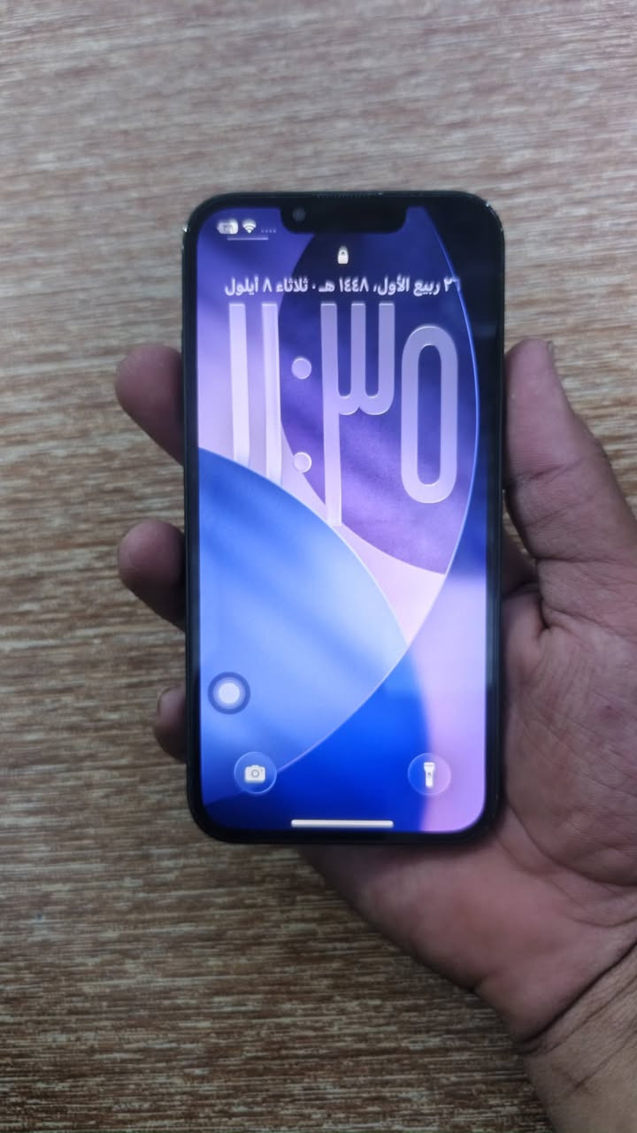 سلام عليكم، إيفون ١٣ كامرتين جهاز كل، عيب مابي بطاريه، ٨٤ شاشه بلادي مبدل بي فقط باور ايسي السعر ٣٥٠  ***********
