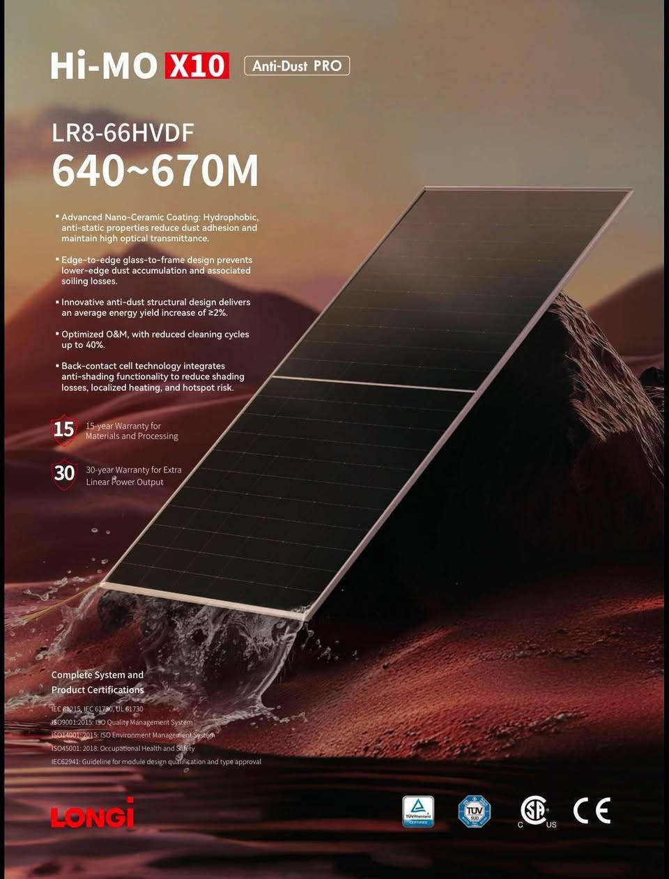 متوفر الواح لونجي 10x 650w تمتاز بتقنية ضد الغبار + يوجد بطاريات 16كيلو ديا هيثيوم داينس 
لتواصل
***********
