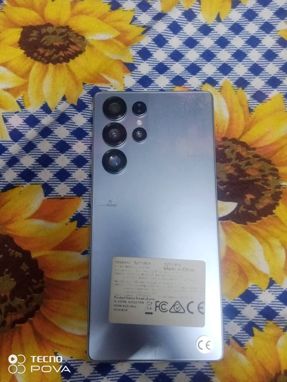 جديد بلكرتونه مامفتوح اسم الجهاز التر S25 مكان بغداد الحريه الهاتف ***********

نص مكتوب في الصور:
- TECNO POVA