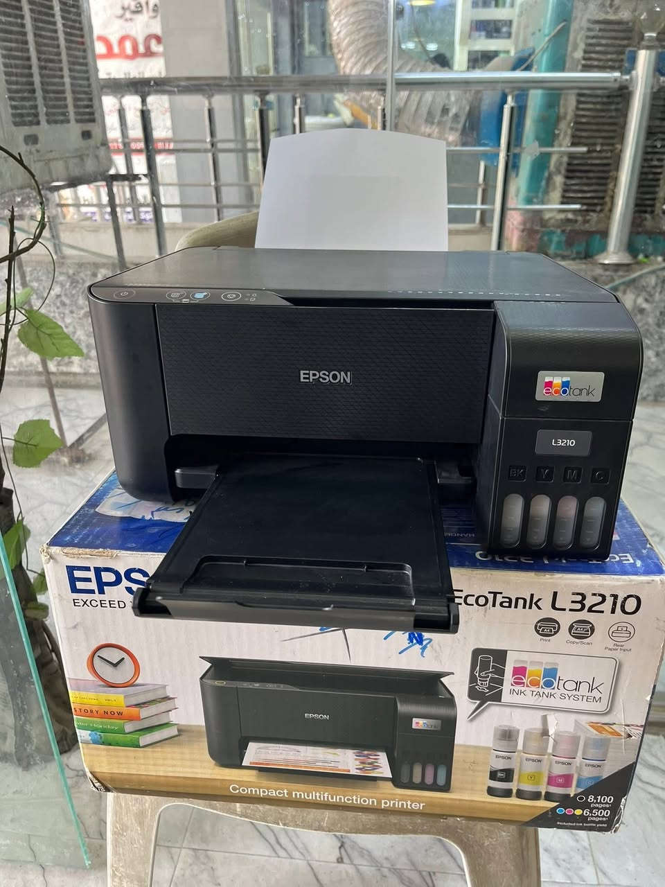 طابعه ايبسون موديل 3210 حقن خارجي اسكنر استنساخ ملون واسود وابيض الطابعه جديده لوك ساحبه 85ورقه بعدها جديده ملحقاتها كامله كيبل تشغيل وكتلوكات وقرص تعريفي الطابعه جديده كلش الطابعه سعرها 150 الف الشراي يتصل على الرقم    تحياتي ادمن ***********
