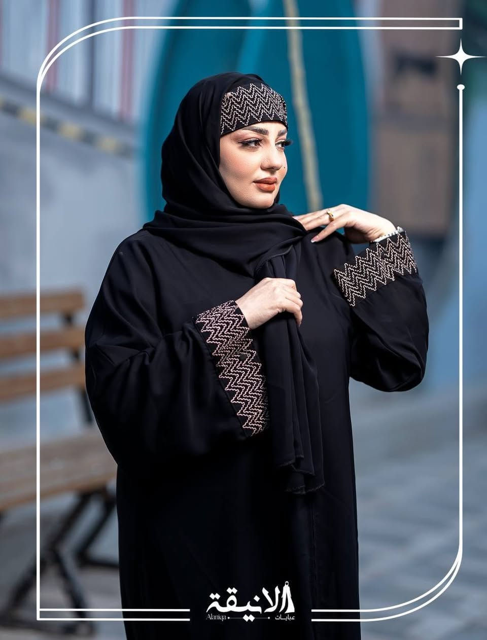 عبايات جرجيت • كريستال أسود • توصيل مجاني