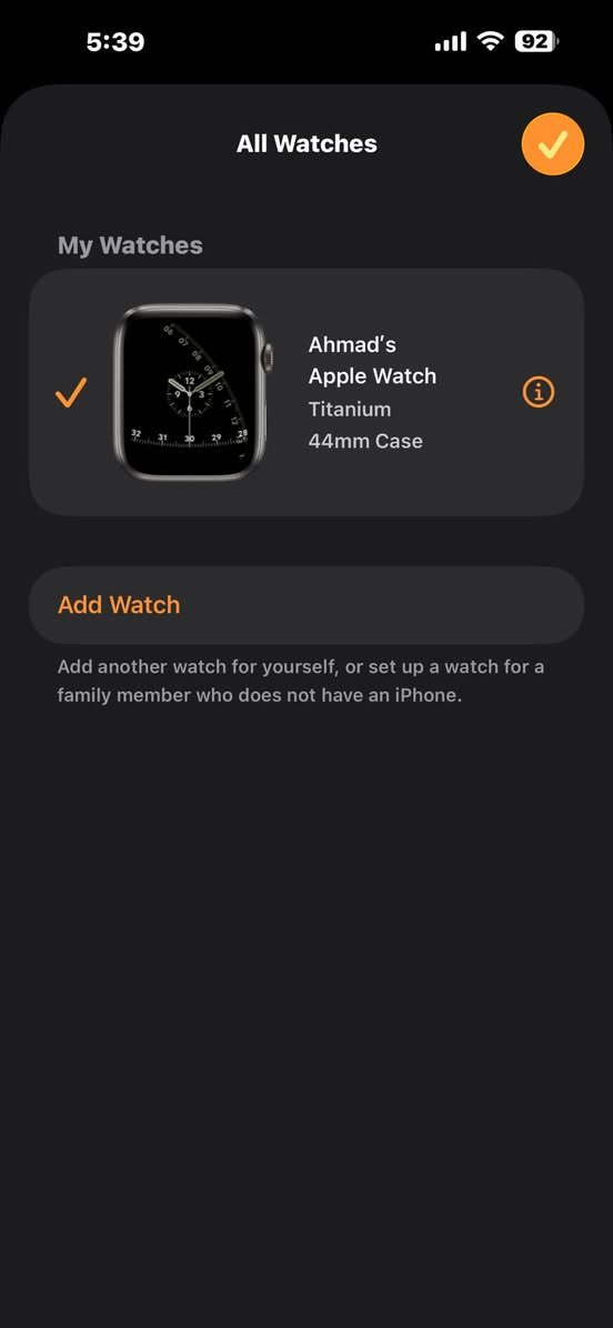 Apple watch seires 6 44 mm GPS cellular
هذا النوع يختلف، هذا خاص ومن نوع تيتانيوم."

ساعة ابل جیل سادس 44 ملم  GPSو esim cellularحجم مرغوب بطریة 81 ساعة کامل باکیج موجود  بدون کارتون  6 سیر موجود  2 سیر سبورت نایک 2 سیر سبورت ئەدمینلایت 1 سیر شریکة 1 سیر سیدات کل بشرط ساعة نضافة 100%  

تأكد من عدم حصولك على هذا التيتانيوم النادر والنقي بهذا السعر.

سعر قفل قفل 160 الف 
*********** 
اکو توصیل کل محافضات عراق
