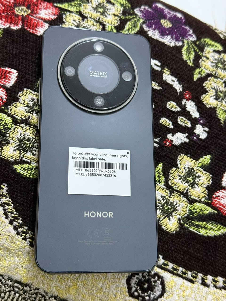 سلام عليكم 
للبيع او مراوس ب ايفون 13برو ماكس 
هونر اكس 9d/5G
ذاكره 265
عشويه 12
بطاريه 8300
ملحقات كامله معه 
حافضه 2
مكفول 
سعره خاص 
مكاني كوت انوار صدر 
للبيع او مراوس ب13برو ماكس فقط 
***********

نص مكتوب في الصور:
- حول الهاتف MagicOS 10 المعالج المركزي Snapdragon 6 Gen 4 اسم الجهاز HONOR X9b ذاكرة الوصول العشوائي ١٢ غيغابايت +٨ غيغابايت Honor RAM Turbo شاشة بتقنية حماية البصر من Honor ١٢٠٠ × ٢٦٤٠ بطارية السيليكون والكلربون mAh 5300 وحدة التخزين الداخلية المساحة الفارغة ١٩٧,٧٢ غيغابايت الإجمالي ٢٥٦ غيغابايت الموديل MTN-NX1 10.0.0.190(C185E10R100P1H1)