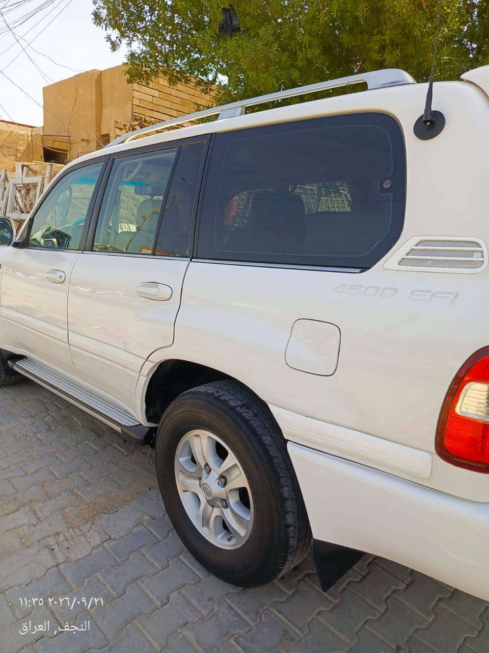 سلام عليكم لاندكروزر موديل 2000 فول مواصفات تخم تاير جديد تبريد كهربائيات كله شغال فتحه شاشه كامره ثلاث قطع تبريد 7 راكب ثلاجه كير اوتوماتيك مكينه 6 سلندر فور ويل دفع رباعي شغال سياره جديده قطعتين صبغ رقم بغداد انجليزي باسمي سعر 140 وبيها مجال رقم الاستفسار ***********

نص مكتوب في الصور:
- ١١:٣٥ ٢٠٢٦/٠٩/٢١ النجف, العراق
- ١١:٣٦ ٢٠٢٦/٠٩/٢١ النجف, العراق
- ١١:٣٦ ٢٠٢٦/٠٩/٢١
- النجف, العراق
- ١١:٣٥ ٢٠٢٦/٠٩/٢١
- ١١:٣٤ ٢٠٢٦/٠٩/٢١