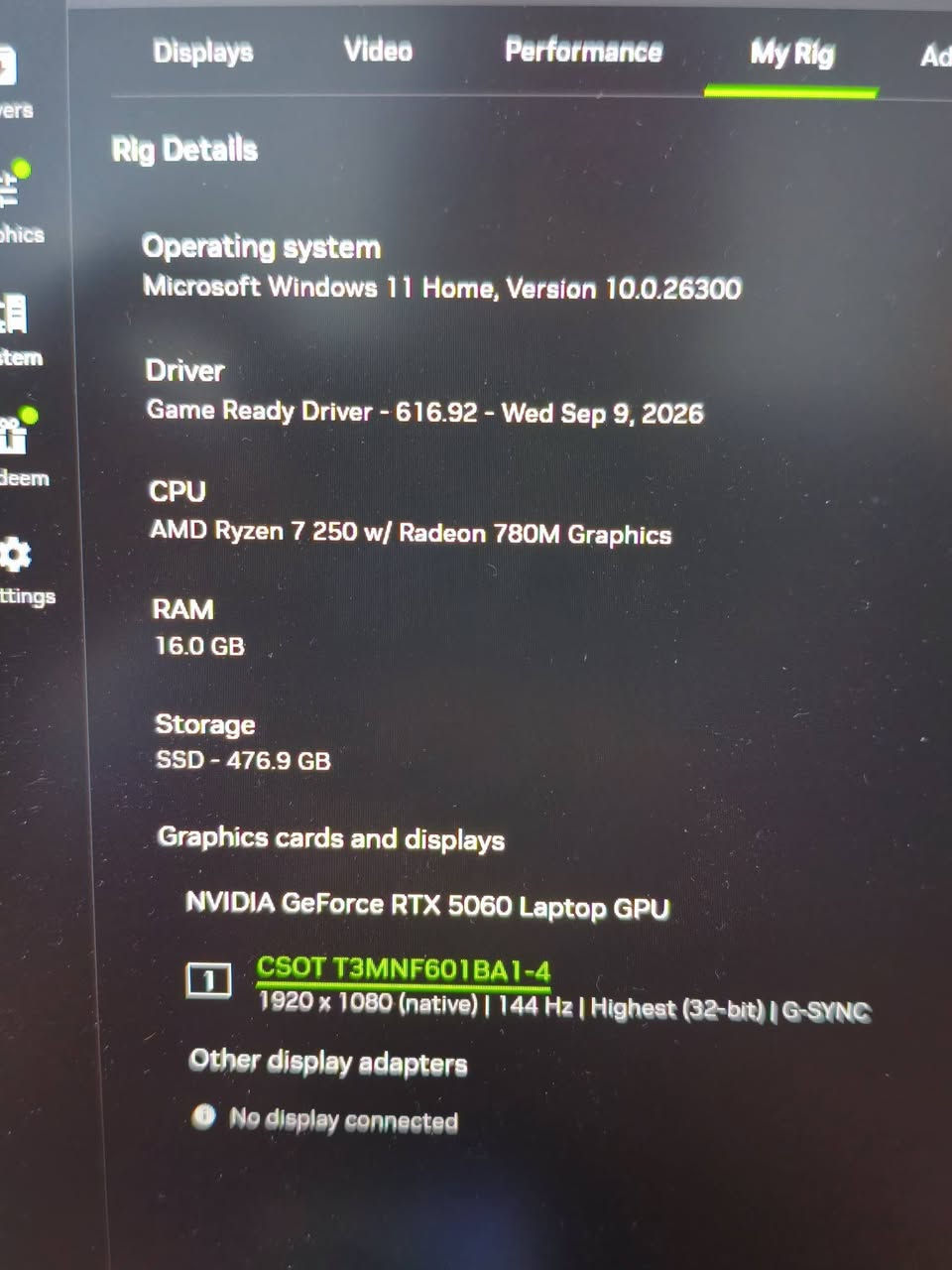 RTX 5060 • رايزن 7 ٢٥٠ • ١٦ جيجا DDR5