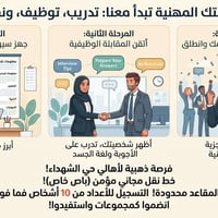 تدريب وتوظيف مجاني • نقل مجاني • حي الشهداء