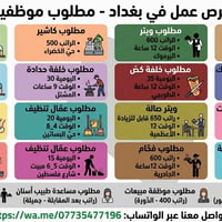 وظائف بغداد • وظائف متنوعة • مندوبين
