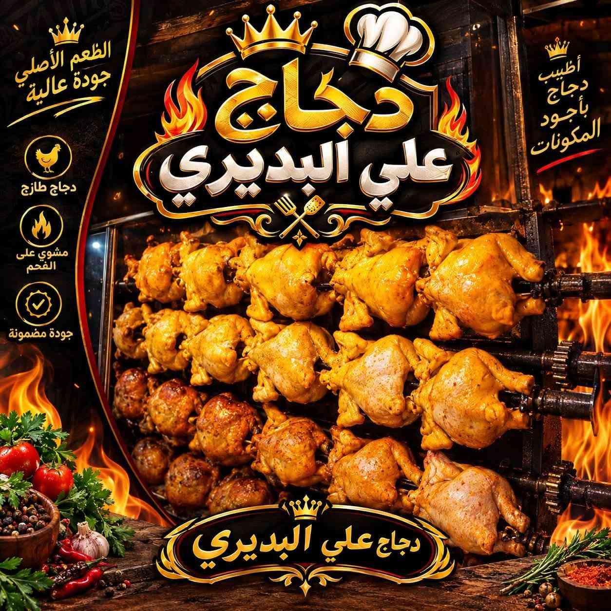 دجاج على الفحم • طازج • حي 17