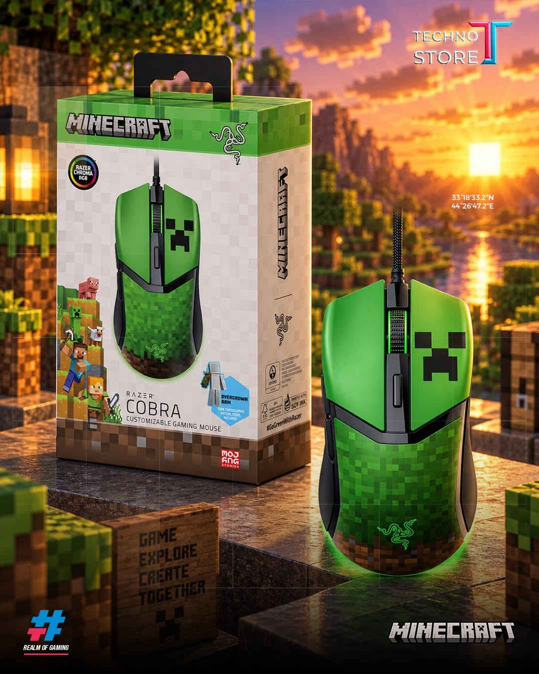 مجموعة إكسسوارات بطابع Minecraft 🎮⛏️
حوّلنا أجواء الألعاب إلى عالم حقيقي مليء بالتفاصيل!

من إكسسوارات الكمبيوتر المميزة، إلى المجسمات والديكورات المستوحاة من عالم Minecraft، كل قطعة تضيف لمسة مختلفة ومميزة لركن الألعاب.

🟩 إكسسوارات كمبيوتر بتصاميم Minecraft
⛏️ مجسمات وشخصيات مستوحاة من اللعبة
🧱 ديكورات وتفاصيل تعيشك أجواء عالم Minecraft
🎮 كل التفاصيل اللي اشتغلنا عليها لتجربة Gaming متكاملة

Build your own world. Play your way. 🌿

✅‌‎الموزع المعتمد لشركه فونكو بالعراق
✅‌‎موزع معتمد لبطاقات يوغي بالعراق 

‌‎1️⃣الفرع الاول 
بغداد - الكاظمية - شارع اكد
***********

‌‎2️⃣الفرع الثاني 
بغداد - شارع الصناعة - قرب شركة النبع
***********

نص مكتوب في الصور:
- TECHNO STORE 33 18 33.2 N 44 26 47.2 E REALM OF GAMING
- TECHNO STORE
- 33 18 33.2"N
- 44 26'47.2"E
- REALM OF GAMING
- TECHNO STORE PLAY EXPLORE CREATE TOGETHER 33 18'33.2"N 44 26'47.2"E MORE THAN GAME # REALM OF GAMING
- TECHNO STORE 33 18 33.2 N 44 26 47.2 E
- TECHNO STORE 33 18 33.3N 44 26 47.2 E # REALM OF GAMING
- TECHNO STORE 33 18 33.2 N 44 26 47.2 E # REALM OF GAMING
- TECHNO STORE FOR GXPLERS WHO BUILD MORE 33 18'33.2"N 44 26'47.2"E