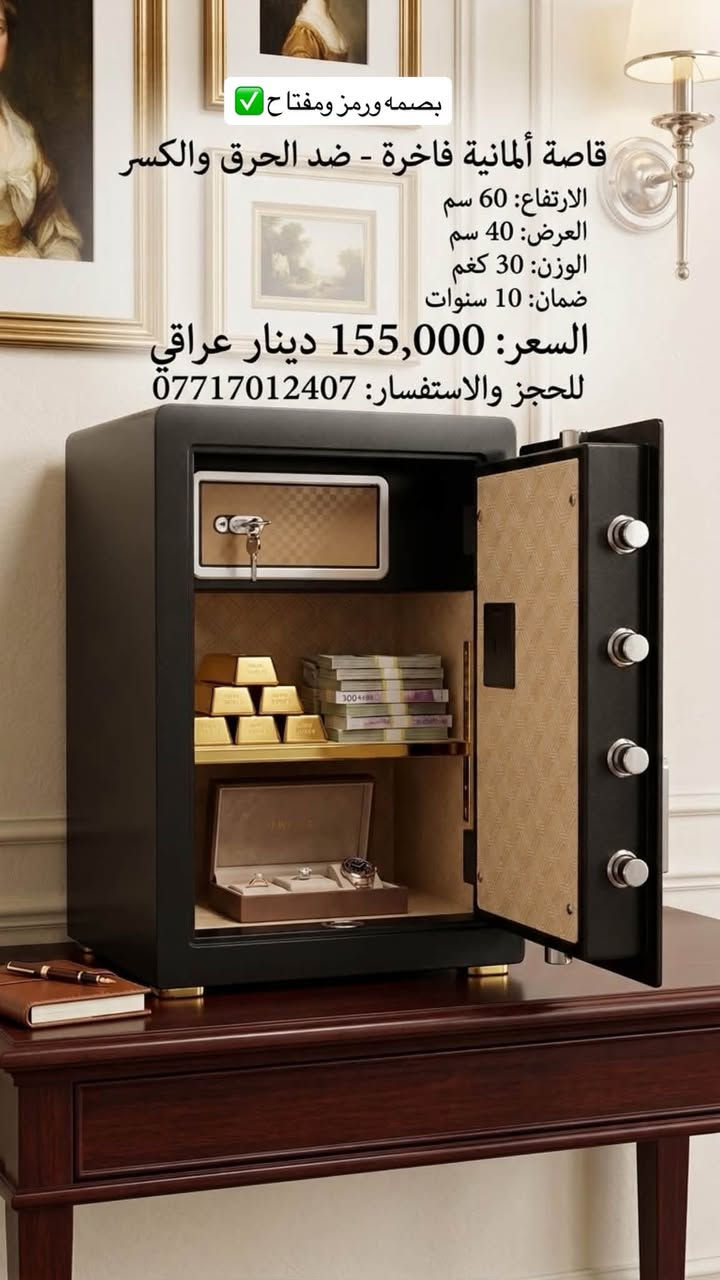 🔥 قاصات فول لفول ضد الحرق
📦 تخلي بيها كلشي مهم عندك بأمان  

✅ تفحصها عند الاستلام  
↩️ إذا مو نفس المواصفات ترجع بدون دفع التوصيل
***********
