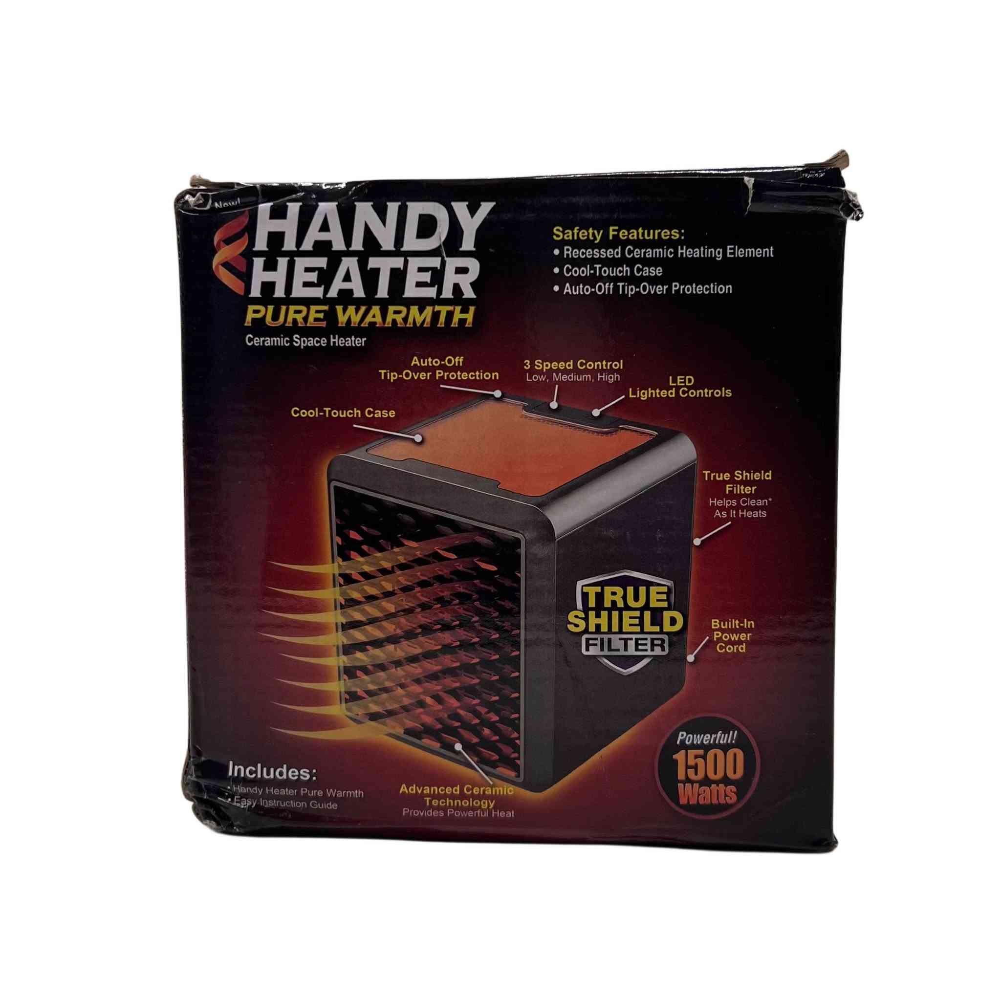 🔥❄️ خليك دافي بسرعة وسهولة!

دفاية سيراميك Handy Heater Pure Warmth:

• حرارة قوية وسريعة بتقنية السيراميك 🔥
• 3 مستويات تشغيل 🌡️
• فلتر True Shield ينقي الهواء 🍃
• سطح بارد الملمس وحماية تلقائية ✅

تصميم مدمج وسلك مخفي، دفاية مثالية للمنزل أو المكتب 🏠
