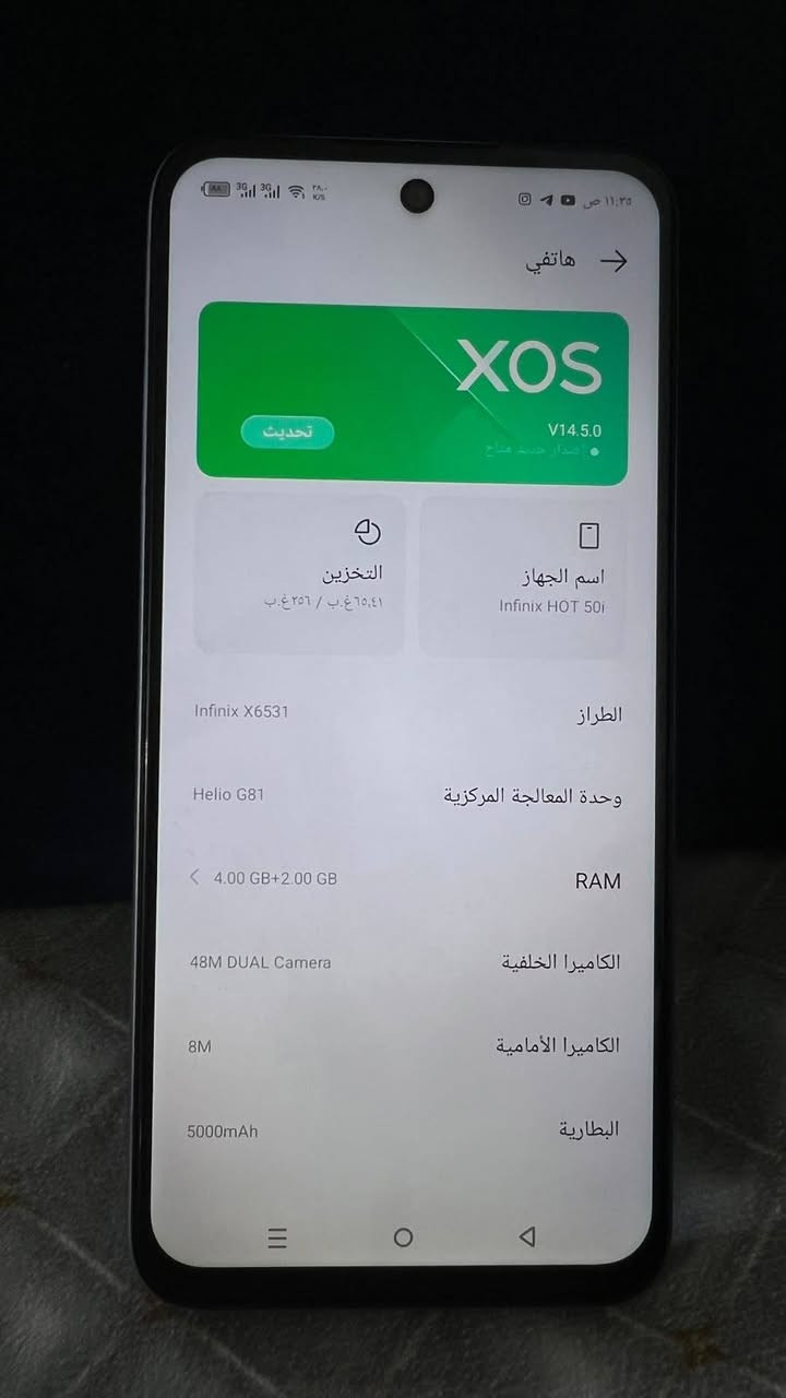 السلام عليكم موبايل انفنكس نضيف جداََ 200وبي مجال ذاكره 256 تواصل واتساب ***********
