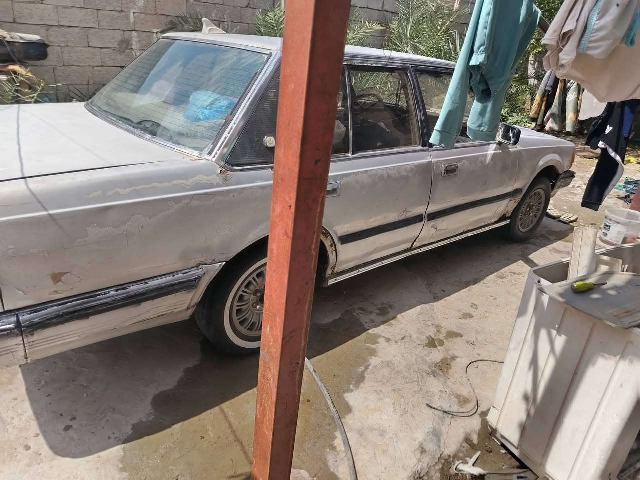سلام عليكم للبيع سوبر مديل 85 رقم بغداد ألماني داخله هزه مكينه وكير ثنين ونص تخم تاير حداديه كهربايات شغاله عنوان ناصريه رقم الهاتف *********** سعر 20
