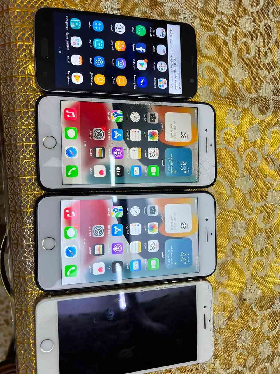 3ايفوت 7بلاص وسامسون جي7 لايفونات ثنين شغلات والثالث انطي هديه ميشتغل بس تفصيخ يفيد كلهم بيع شعله 150 الف ***********هذا رقمي الي شراي  اني موجود
