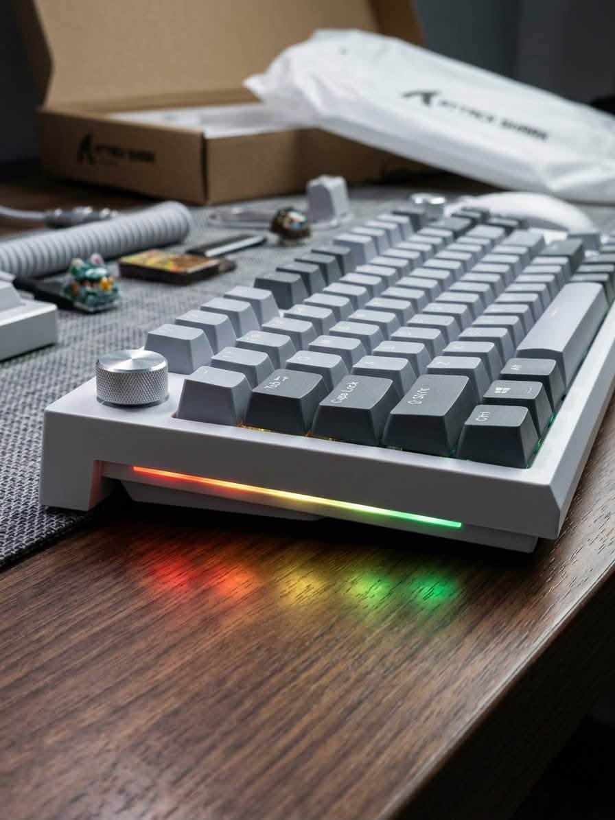 ⌨️🔥 Attack Shark K86 – كيبورد ميكانيكي لاسلكي احترافي 🎮
🌟 أبرز المواصفات:
🔹 تصميم 75% عملي ومضغوط مع 87 مفتاحاً ⌨️
🔹 شاشة TFT ملونة لعرض الوقت والبطارية والرسوم المتحركة 🖥️✨
🔹 مقبض معدني (Knob) للتحكم بالصوت والوسائط 🎛️
🔹 3 أوضاع اتصال:
📡 لاسلكي 2.4GHz
🔵 Bluetooth 5.0
🔌 سلكي USB Type-C
🔹 إضاءة خلفية RGB قابلة للتخصيص 🌈
🔹 تصميم أنيق ومناسب للـ Gaming والعمل والاستخدام اليومي 🎮💻

💥 شاشة TFT + RGB + 3 Modes = كيبورد بمواصفات احترافية!

📲 للطلب والاستفسار عبر واتساب:
***********

🚚 متوفر توصيل إلى كافة محافظات العراق🇮🇶
