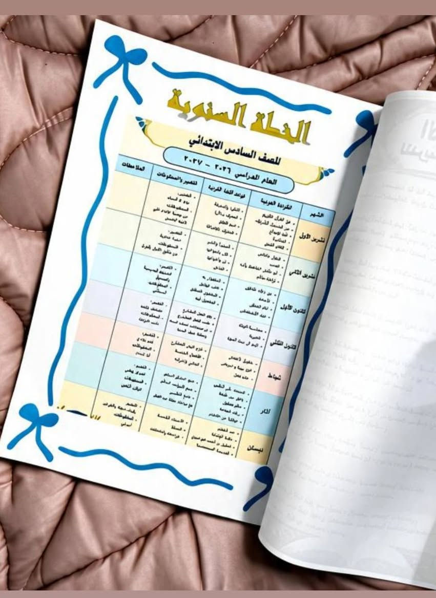 تصميم سجل • خطة يومية • خطة سنوية