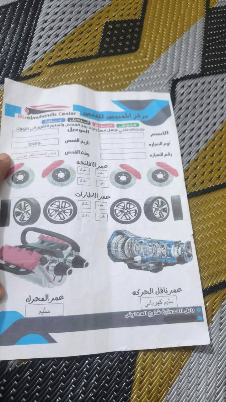 سلام عليكم سياره جيب موديل 2013 خليجيه سياره جاهزه جير محرك تبريد حداديه كفاله سياره منشور مكان السياره كربلاء سعر السياره 157 وبيها مجال ورقم الهات***********
