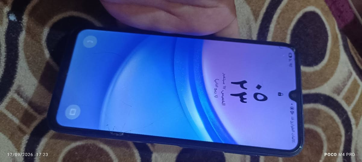 سامسونك A15 ذكراته 128 عشوائيه 4 بطاريه 5000 جهاز نضيف فقط بي هاي فطور باشاشه ممئثر نهائيا ع لمس بدون تقطيع او تعليك كامرته مواضح كلش  سعره 75 بي مجال ***********

نص مكتوب في الصور:
- 17/09/2026 17:23 POCO M4 PRO