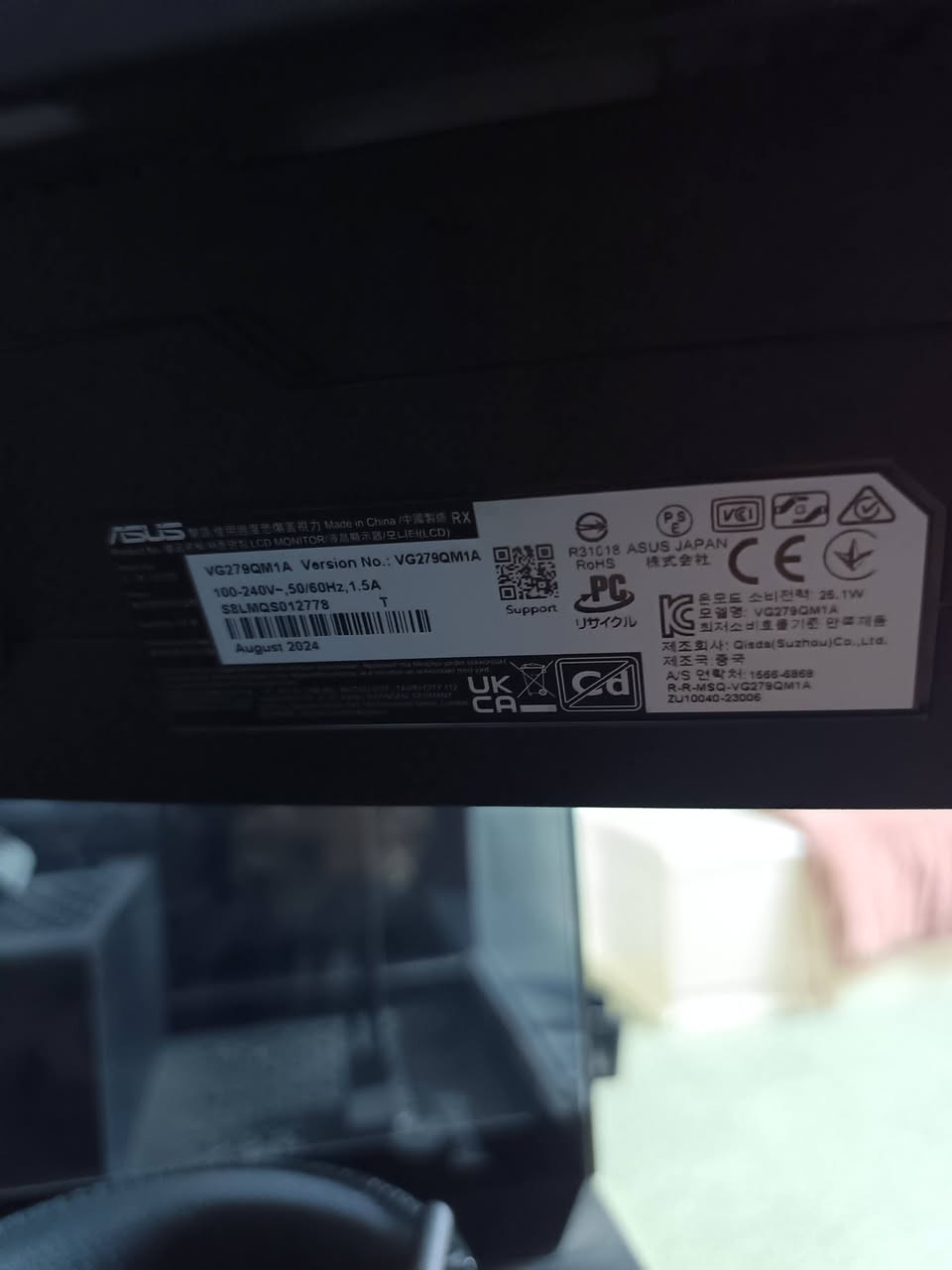 🎮 للبيع — شاشة ASUS TUF Gaming
شاشة ألعاب ASUS TUF Gaming VG279QM1A بحالة ممتازة.
📏 المقاس: 27 بوصة
🖥️ الدقة: Full HD 1920×1080
⚡ التحديث: حتى 280Hz
🚀 الاستجابة: 1ms GTG
🎨 لوحة Fast IPS
🔄 تدعم AMD FreeSync Premium و G-SYNC Compatible
🌈 دعم HDR10 و 100% sRGB
🔌 HDMI + DisplayPort
🔊 سماعات مدمجة
📦 الشاشة مع القاعدة

سعر 450 بيهة مجال 
***********
