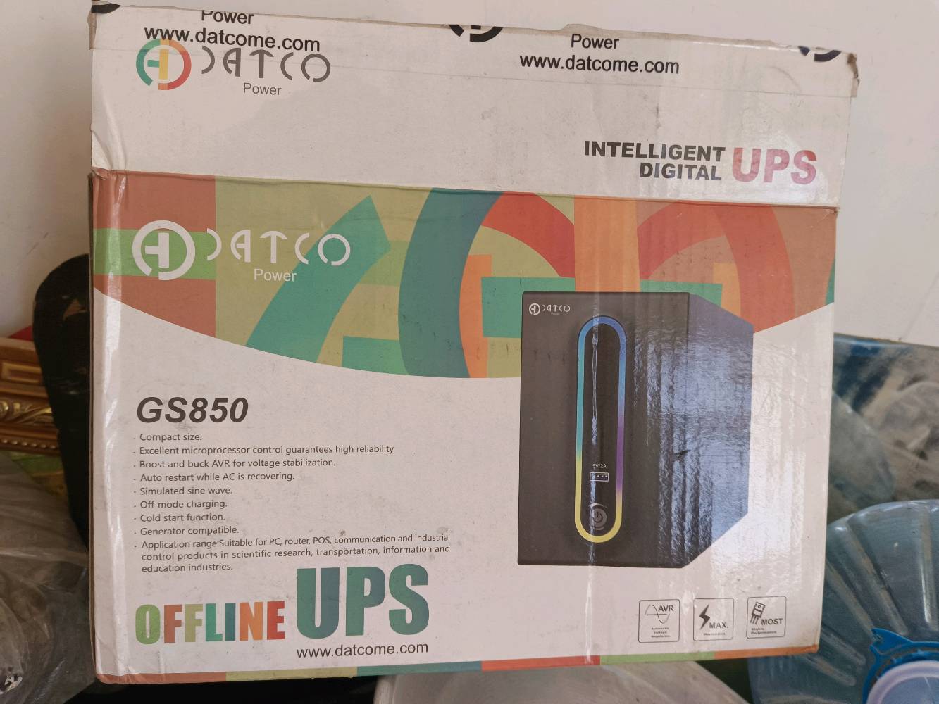 UPS DATCO GS850 يو بي اس للبيع 
 850VA حجم
كارتونه موجوده
يحتاج استبدال بطاريه