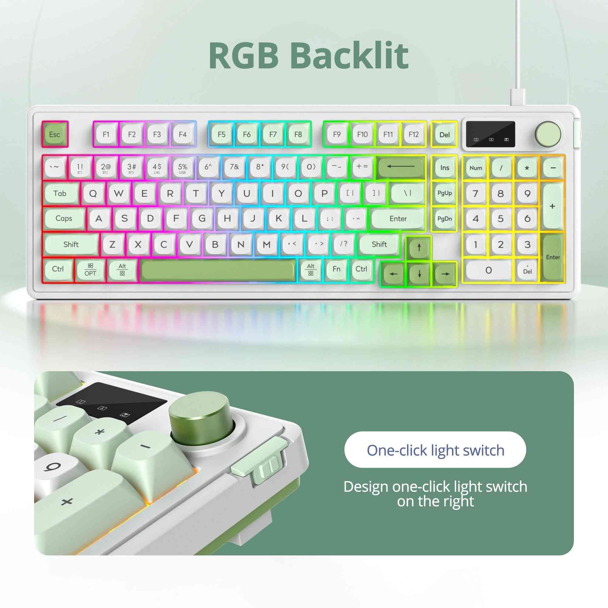 السعر 35 الف فقط ***********

نص مكتوب في الصور:
- RGB Backlit
- One-click light switch
- Design one-click light switch on the right