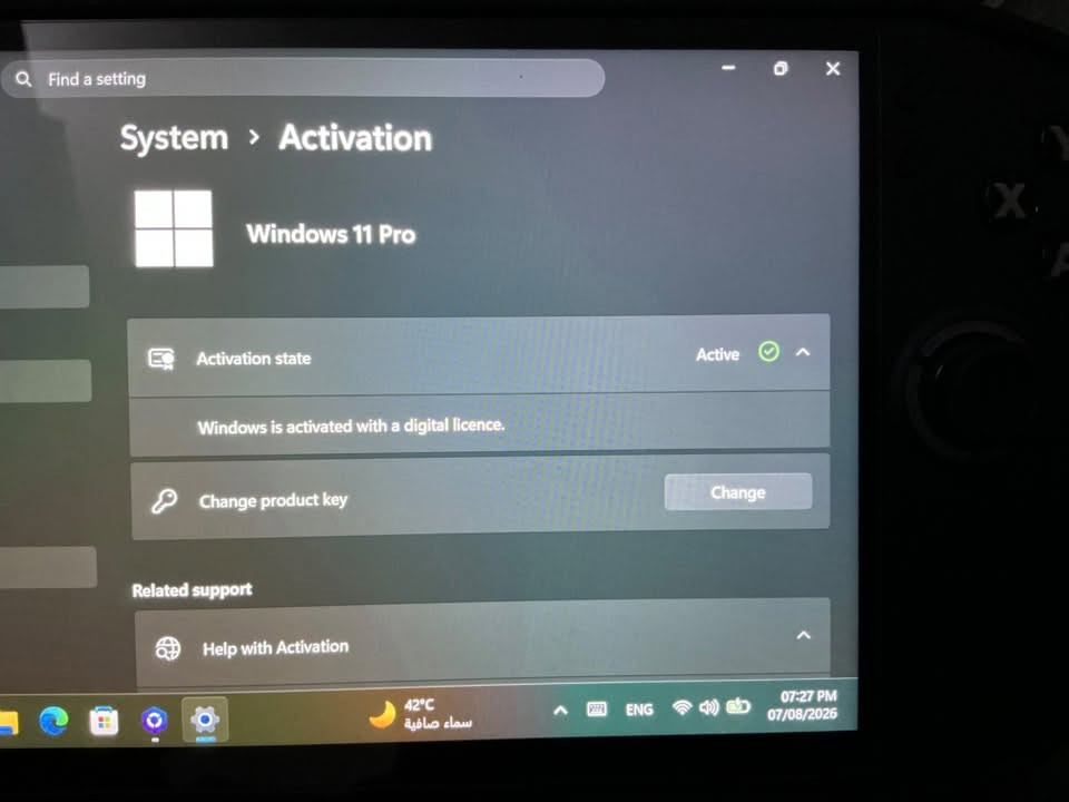 السلام عليكم
لينوفو ليجن كو اس نظام os steam
ذاكراة نص تيرا
مع هارد واحد تيرا san disk
منصب عليه وندوز 11برو (المفتاح مفعل بالمذربورد)
مع كفر حماية خارجي مع لاصق شاشة مع 
اللون بنفسجي غامق  مع سماعة انكر ترجمة جميع اللغات كيمنك
مع جوستك كيم سير مع ماوس وكيبل hdmi to c
تريد اتشغله ستيم او وندوز النظامين يمك
وانته تختار
السعر  مليون دينار
***********
