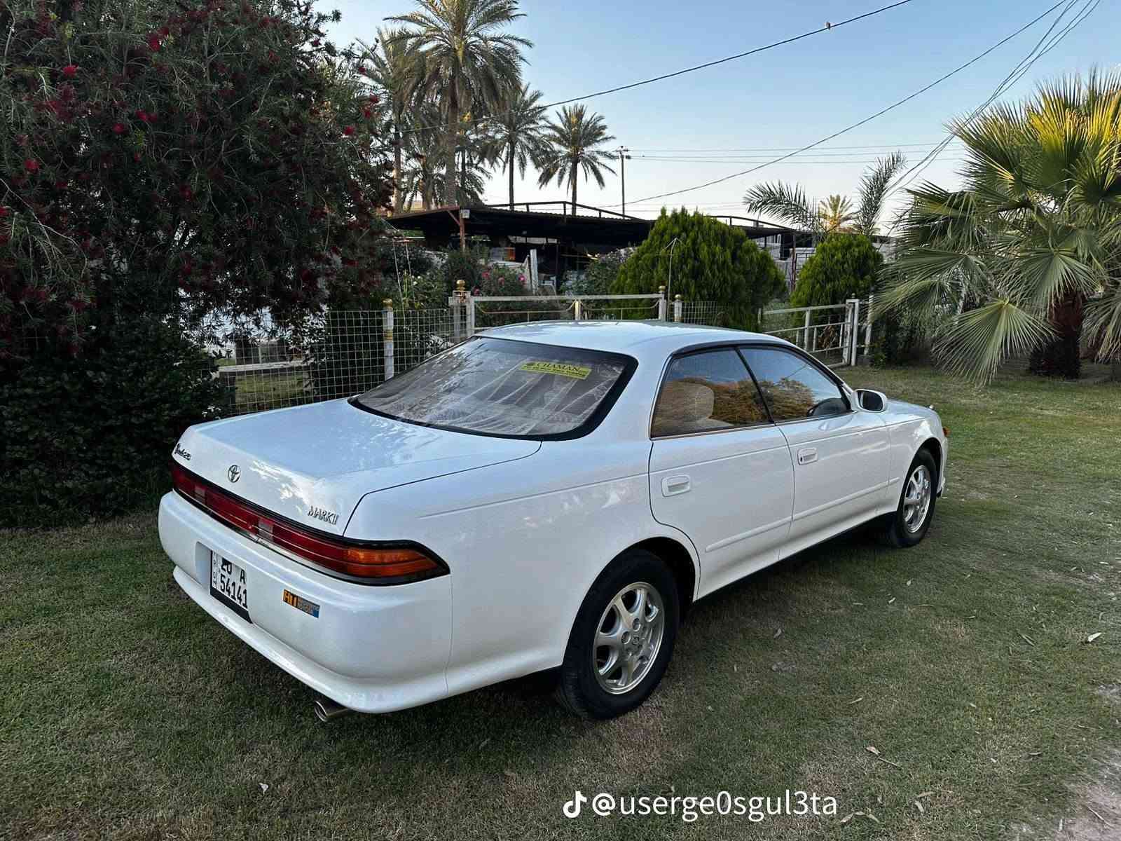 تيوتا مارك نفخ بحاله الوكاله ماشيه 190 مكفوله من صبغ وتبديل وضربه ديالى بااسمي سعرها 83 مكاني الدوايه ***********

نص مكتوب في الصور:
- @userge0sgul3ta