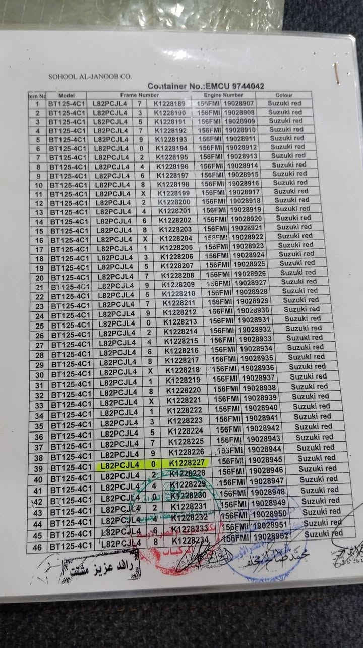 اربعة كير 2019 دراجة نظيفة بس متروكة فترة ونظافة الاوراق شوف العين من الوكيل للكبس گبل شغالة هندر ومكينة تخبل مبدل كلجات جديدة وبستم جديد اربع اشاير جديد ولايت امامي جديد قبق تانكي جديد وياهة الدراجة فقط عندي تذب دهن وخللهة جبن لازم وطاسة تتبدل حسب ما سئلت ابيع كاملة 350 فقط شاصي 225
كربلاء الامن الداخلي ***********
