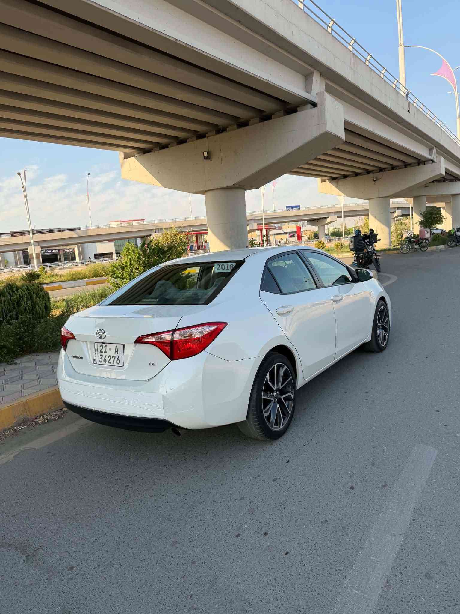 كورلا 2018 أبيض
ماشيه 112
الضرر : جامرلغ وبونيد 
باب سايق كلير بدون فتح و معجون
مواصفات Le
محدث SE
 سنويه جديده ل2030
تحكم ستيرن فول   
شاشه كبيره 
شفتات ستيرن
تبريد بيانو شاشه 
رادار امامي 
تحديد مسار 
قياده ذاتيه 
لايت زينون عالي ناصي 
بلوجكترات لد 
سبايدر اصلي 
حجر صالنصه
عنوان السياره كركوك شرط التحويل و غرامه 
السعر 128 بيها مجال بصيط 
الاتصال :***********
