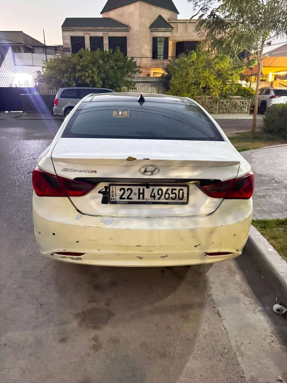 السلام عليكم مستعجل للبيع :.
سوناته مضلع خليجي 2013 .

رقم اربيل بأسمي .

محرك 2400 دوش .

مواصفات :.
بانوراما 
تحكم جهتين 
مري شفط 
اشاير بلمري حاجب 
شاشه وكامره 
حساس خلفي 

ملاحظه ( بيها خيط تبخير خفيف )

السونار مرفق معه الصور 

السعر ( 100 وبيها مجال 

مكان بغداد / حي الخضراء 

رقم الهاتف ***********
مكلف بالنشر

